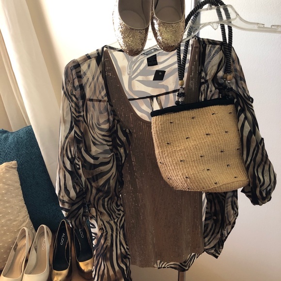 Tiger Print Sheer Blouse, size Small to Medium - Picture 8 of 8